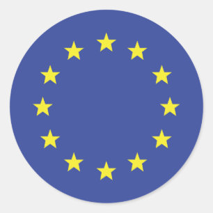 Adesivo Vinheta redonda clássica de bandeira da União Euro