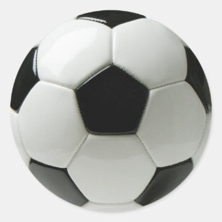 Adesivo Vinheta redonda clássica de bola de futebol