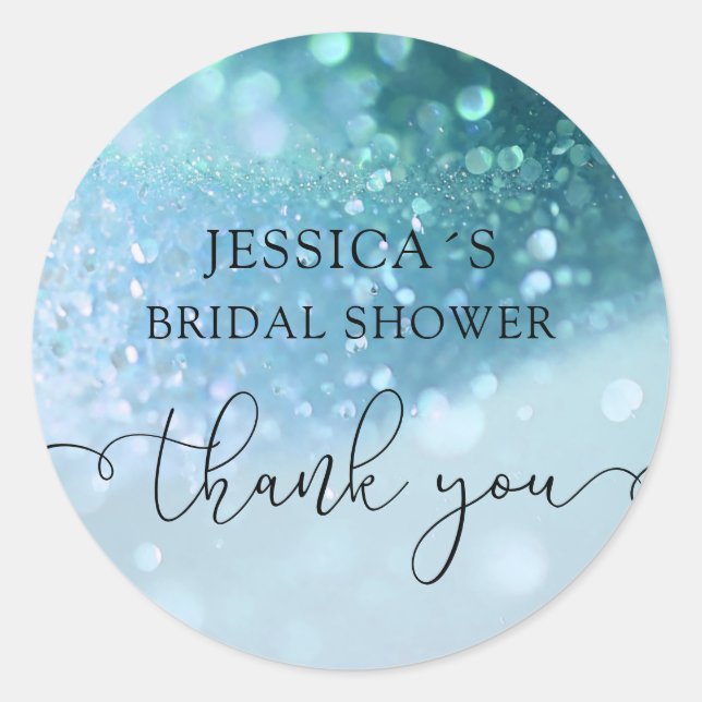 Adesivo Vinheta redonda clássica de brilho moderno (Frente)