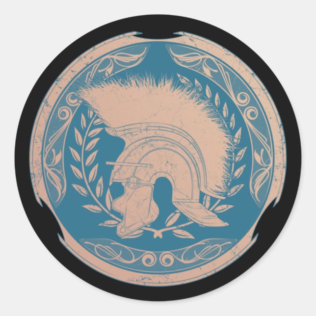 Adesivo Vinheta redonda clássica de capacete de centríon r (Frente)