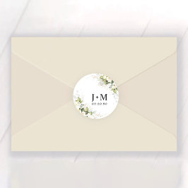 Adesivo Vinheta redonda clássica de casamento das rosas br