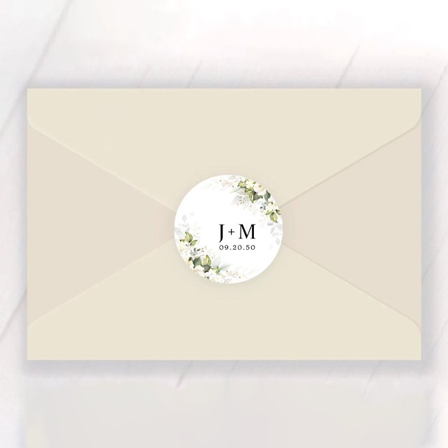 Adesivo Vinheta redonda clássica de casamento das rosas br (Criador carregado)