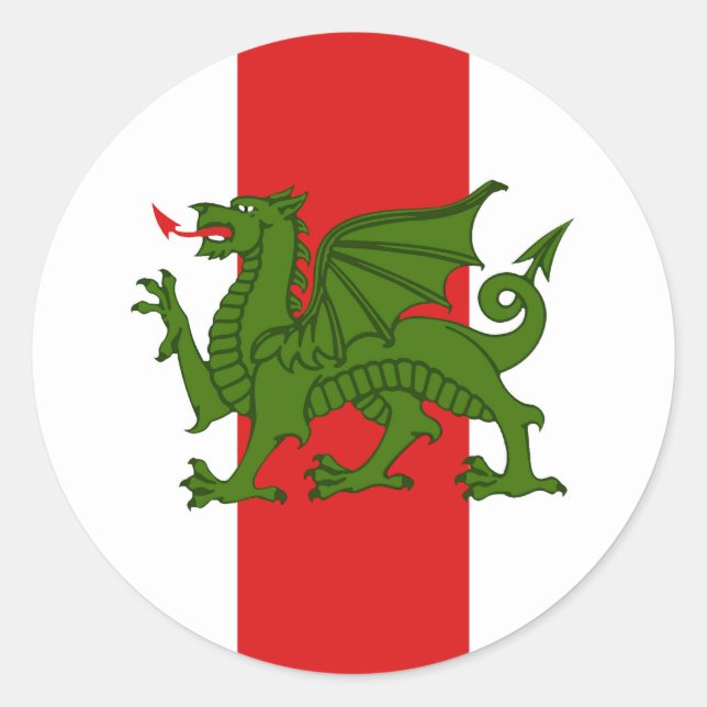 Adesivo Vinheta redonda clássica de Crachá de médio realm  (Frente)