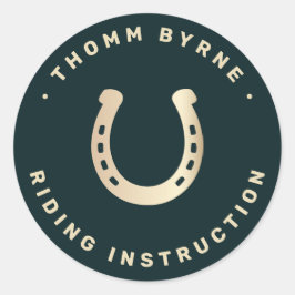 Adesivo Vinheta redonda clássica de ferradura