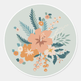 Adesivo Vinheta redonda clássica de fole pastel