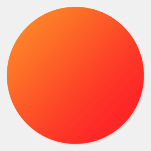 Adesivo Vinheta redonda clássica de gradiente laranja