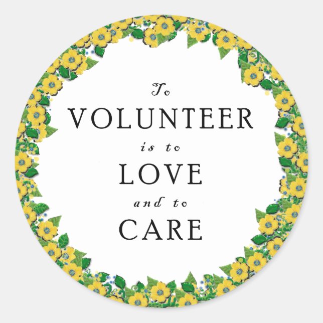 Adesivo Vinheta redonda clássica de valorização do voluntá (Frente)