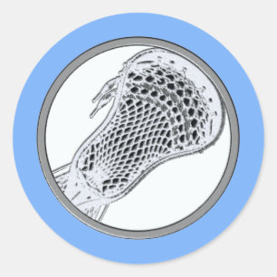 Adesivo Vinheta redonda clássica desportiva Lacrosse