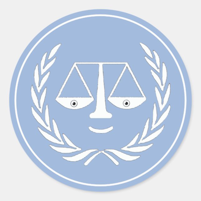 Adesivo Vinheta-redonda clássica do advogado de graduação  (Frente)