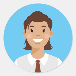 Adesivo Vinheta redonda clássica do profissional Avatar