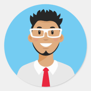 Adesivo Vinheta redonda clássica do profissional Avatar