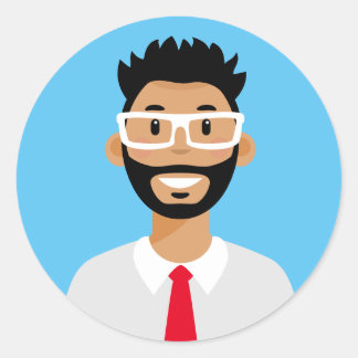 Adesivo Vinheta redonda clássica do profissional Avatar