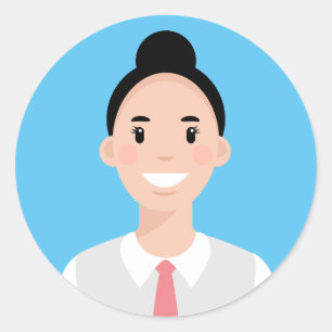 Adesivo Vinheta redonda clássica do profissional Avatar