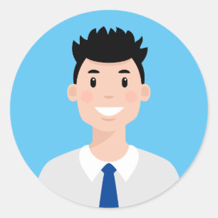 Adesivo Vinheta redonda clássica do profissional Avatar