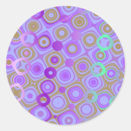 Adesivo Vinheta redonda clássica Dotty Purple 1 AH2010