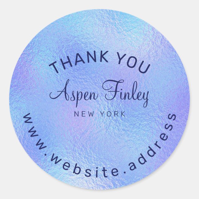 Adesivo Vinheta redonda clássica Elegante de folha de alum (Frente)