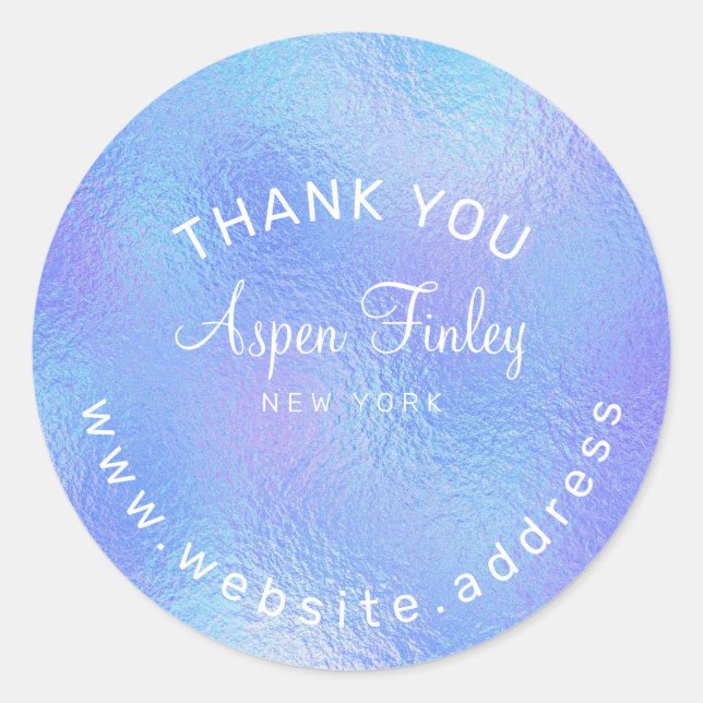 Adesivo Vinheta redonda clássica Elegante de folha de alum (Frente)