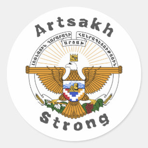Adesivo Vinheta redonda clássica forte de Artsakh