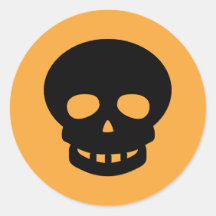 Vinheta redonda clássica laranja preto-branco