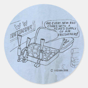 Adesivo Vinheta redonda clássica Mint Bed