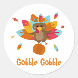 Adesivo Vinheta redonda clássica Turquia Vire Turquia