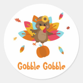 Adesivo Vinheta redonda clássica Turquia Vire Turquia