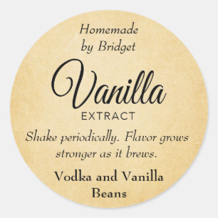 Adesivo Vinheta redonda clássica Vanilla Extract VE025_03