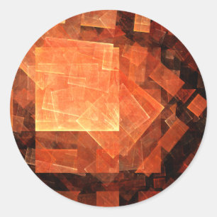 Adesivo Vinheta redonda de Abstrato claro da janela