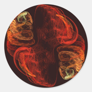 Adesivo Vinheta redonda de Abstrato de metamorfose