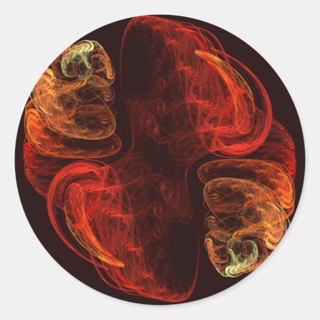 Adesivo Vinheta redonda de Abstrato de metamorfose (Frente)