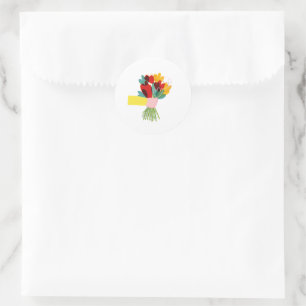 Adesivo Vinheta redonda de Buquê flexível Whimsy