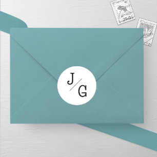 Adesivo Vinheta redonda de casamentos monogramas