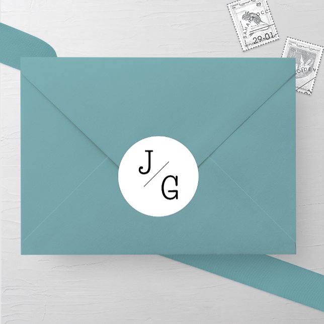 Adesivo Vinheta redonda de casamentos monogramas (Criador carregado)