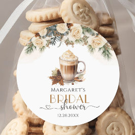 Adesivo Vinheta redonda de Chá de panela de café com ar de