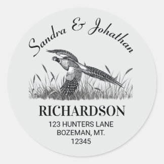 Adesivo Vinheta redonda de endereço de retorno personaliza