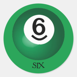 Adesivo Vinheta redonda de esfera de Piscina número 6