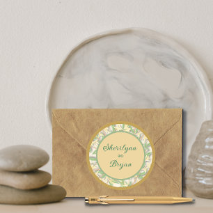 Adesivo Vinheta redonda de Honeysuckle