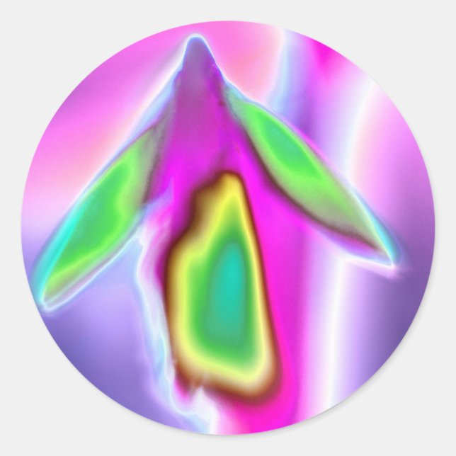 Adesivo Vinheta redonda de Impressão de voo "Take Flight" (Frente)