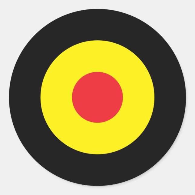 Adesivo Vinheta Redonda de Mod Belga (Frente)