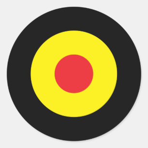 Adesivo Vinheta Redonda de Mod Belga