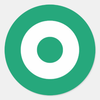 Adesivo Vinheta redonda de modo verde