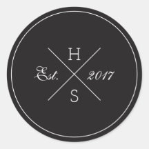 Vinheta redonda de monograma