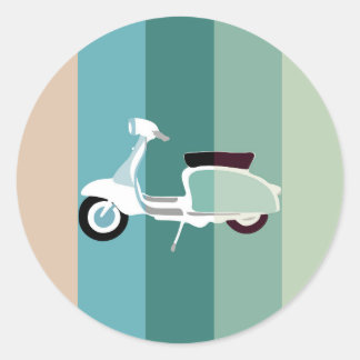 Adesivo Vinheta redonda de Patinete com barra retrátil bri