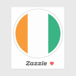 Adesivo Vinheta redonda de sinalizador da Costa do Marfim