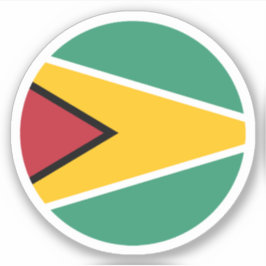 Adesivo Vinheta Redonda de Sinalizador da Guiana