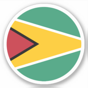Adesivo Vinheta Redonda de Sinalizador da Guiana