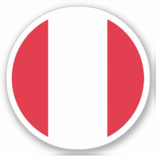 Adesivo Vinheta Redonda de Sinalizador do Peru