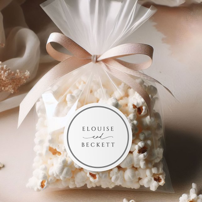 Adesivo Vinheta-redonda de Typografia Black and White (Criador carregado)