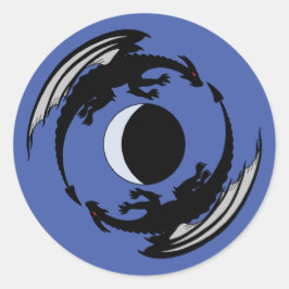 Adesivo Vinheta-redonda Design de fantasia fantasia Dragõe