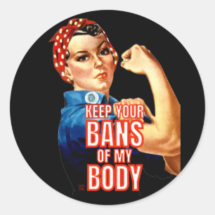 Adesivo vinheta redonda "DIREITOS DA MULHER 101"